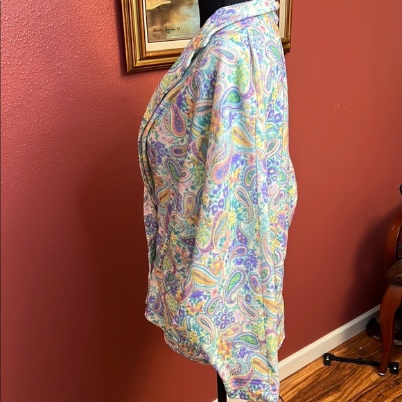 Rare Vintage 80's Blazer in a Vibrant Paisley Proint - Picture 6 of 8